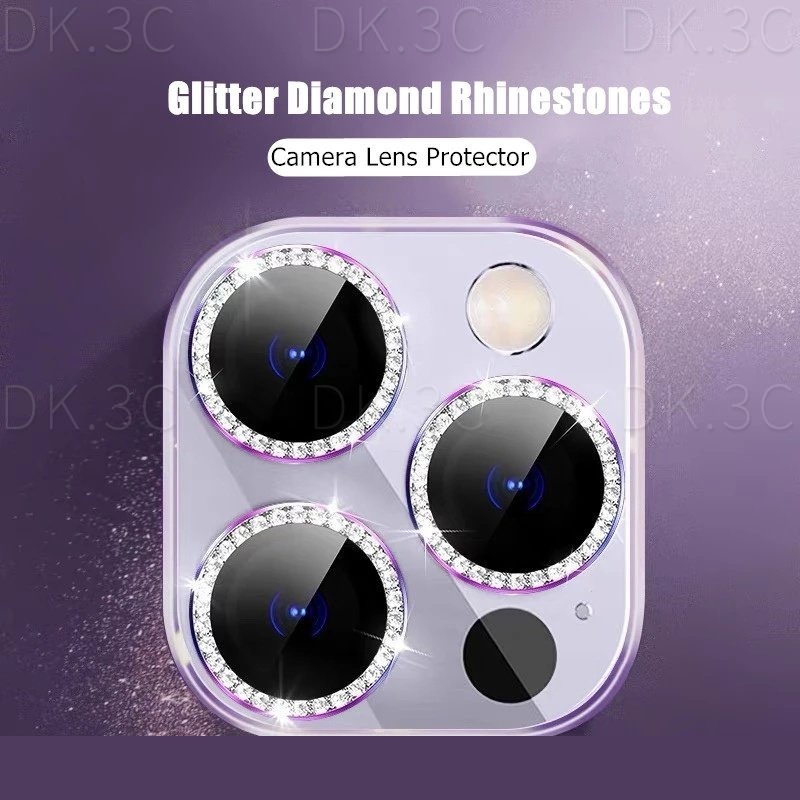Bộ vòng đính đá bảo vệ camera sau thích hợp cho iPhone 11 12 13 14 15 Pro Max 15 Plus 13 12 Mini Nắp đính đá camera