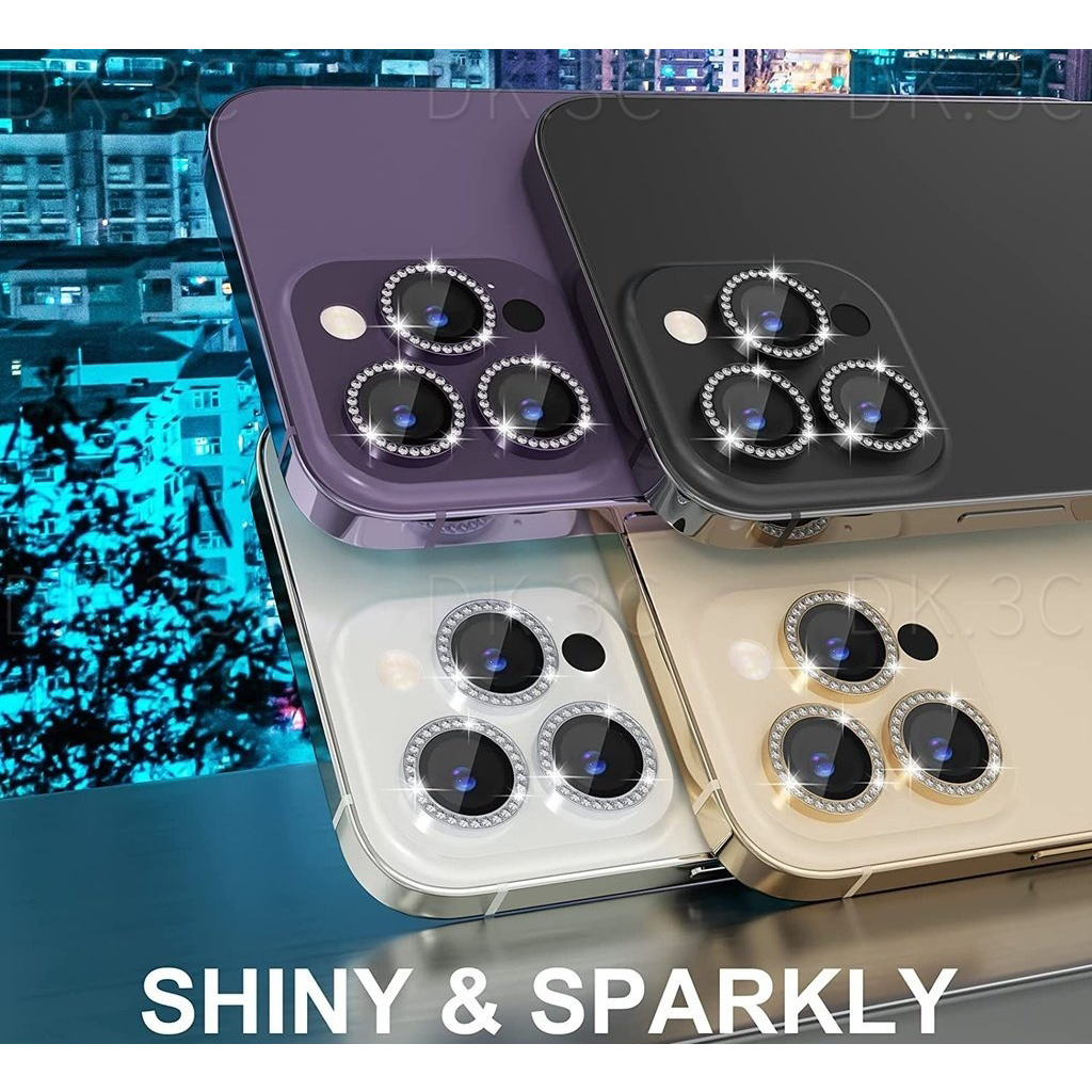 Bộ vòng đính đá bảo vệ camera sau thích hợp cho iPhone 11 12 13 14 15 Pro Max 15 Plus 13 12 Mini Nắp đính đá camera