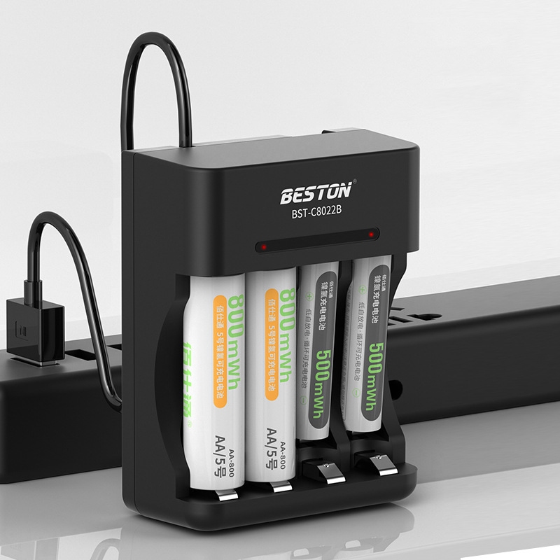 Bộ Pin Sạc AA AAA Beston C8022B Dùng Cho Micro, đèn pin, chuột máy tính