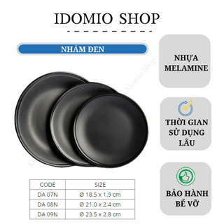 Đĩa Nhựa Tròn Nhám Đen 23cm- DA09N