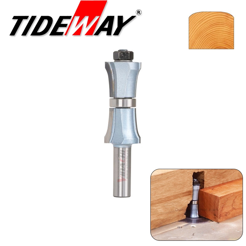Mũi Soi Mái Trai Đứng 2 Cạnh Bi Giữa, Mũi Phay Gỗ Tideway 1/2*25.8