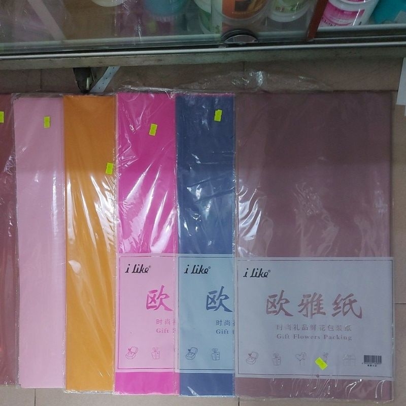 Giấy gói hoa 2 mặt khổ 60, giấy kiếng gói hoa kiểu Hàn, giấy gói bông 2 mặt 2 màu, giấy kiếng gói quà