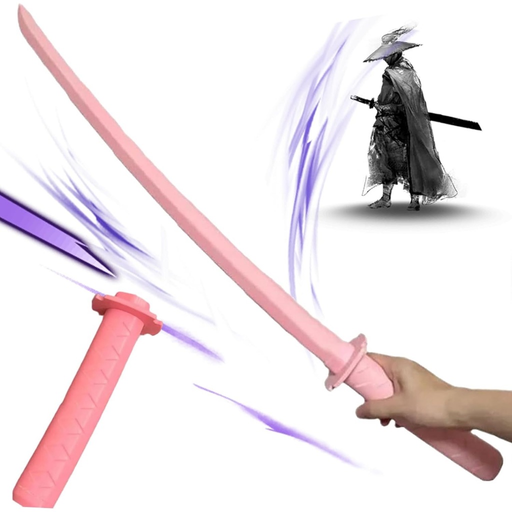 Đồ chơi Cosplay kiem Katana en hóa trang ninja hồng PINK Samurai Demon Slayeloại tốt 1m2 siêu chất 1421 1-2