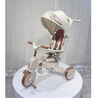 XE CHÒI CHÂN PLAYKIDS S03 ĐA CHỨC NĂNG . Xe đẩy 3 bánh kiêm xe đạp, xe chòi chân 6in1 gấp gọn