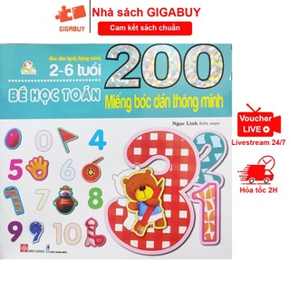Sách - 200 miếng bóc dán thông minh, bé học toán - Dành cho bé 2 đến 6 tuổi (Đinh Tị)