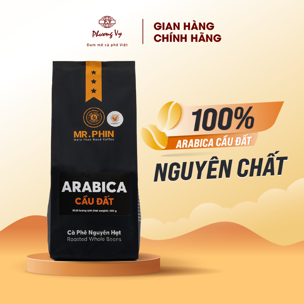 Cà phê Arabica Cầu Đất 500g chua thanh, hương trái cây, hậu ngọt - 100% Arabica Cầu Đất Lâm Đồng - Mr. Phin Coffee