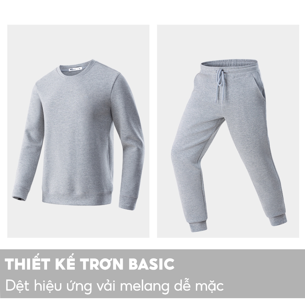 Bộ Quần Áo Nam Dài Tay 5S FASHION , Chất Nỉ Cotton Dày Dặn, Phom Slimfit, Trơn Basic, Màu Sắc Dễ Mặc
