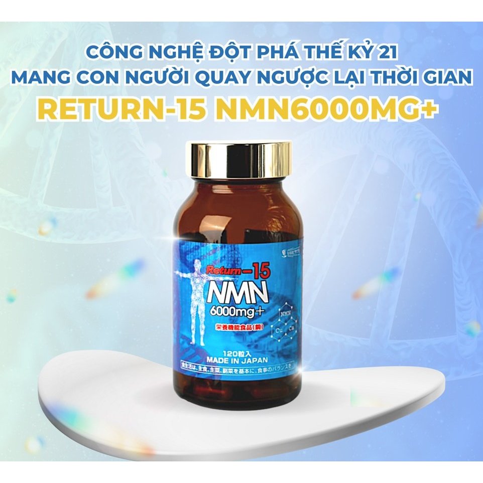 Viên Uống Trẻ Hóa &amp; Trường Thọ Return-15 NMN 6000mg+