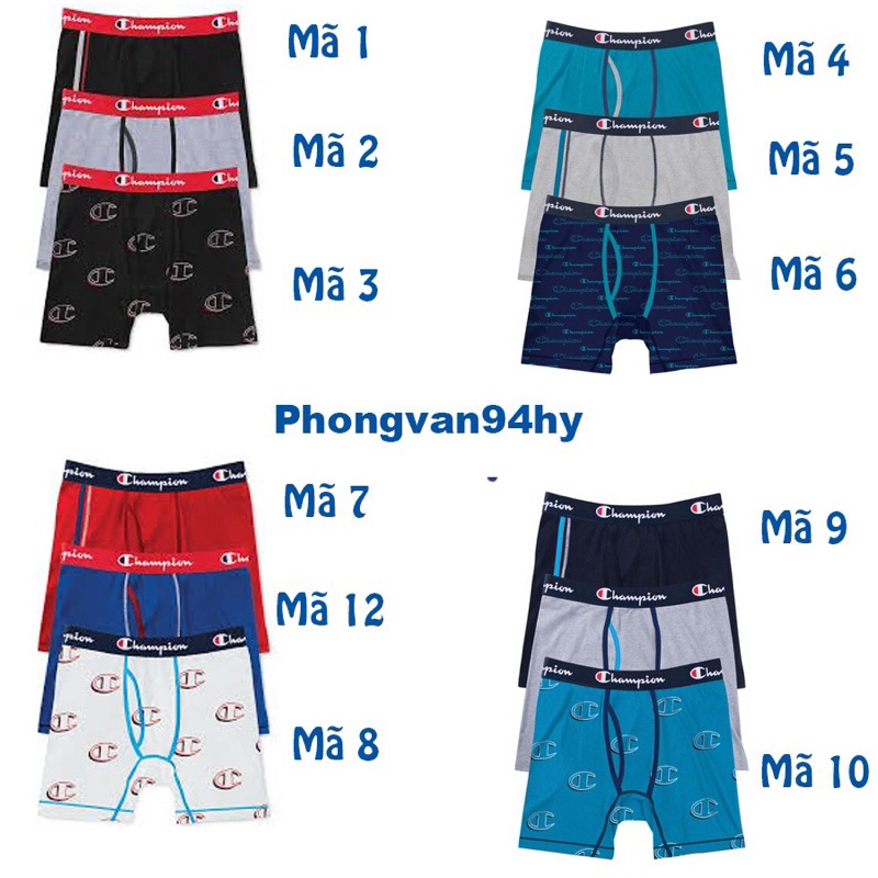 Quần Sịp nam cotton Champion xuất dư - In tem size thiếu