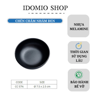 Chén Nước Chấm Tròn Melamine Màu Đen– CC57N