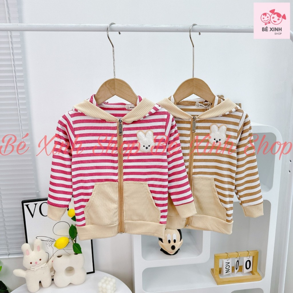 Áo Khoác Gió Chống Nắng Cho Trẻ Em Trai Gái 8-22kg  Áo Khoác Gân Tăm Có Nón Cho Bé Trai Bé Gái AK SỌC GÂN