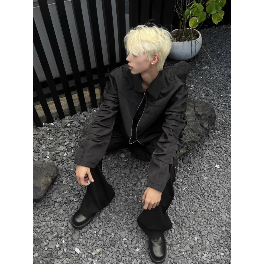 Áo khoác nam tay chun xếp chất vải dù chống nước cao cấp SHOPDONAM A137