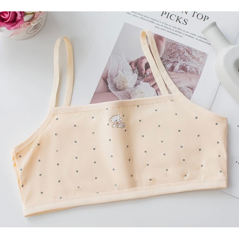 Áo Bra học sinh 2 dây-Áo lót học sinh chấm bi kute