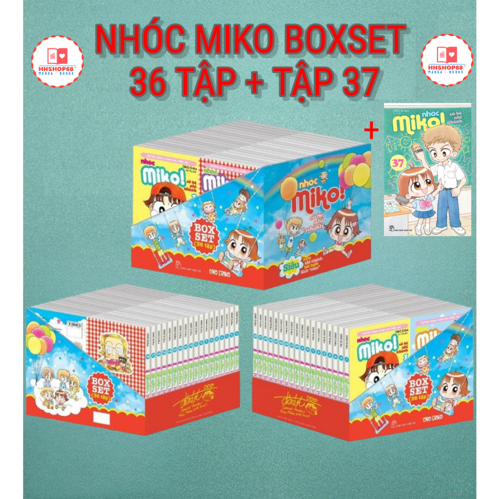 Truyện Tranh - Boxset Nhóc Miko - Cô Bé Nhí Nhảnh (Bộ 36 Tập) và tập 37 mới nhất (Có Chữ Ký Tác Giả ONO Eriko) - NXB Trẻ