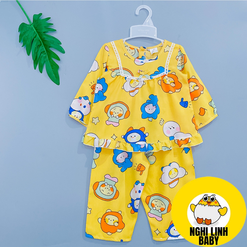 Đồ tole bé gái, đồ ngủ mặc nhà mềm, mịn và thoáng mát có size từ 8-38kg - Nghi Linh Baby