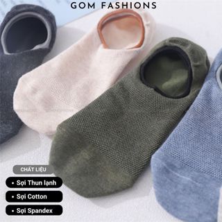 Combo 7 đôi tất lười nam GOMTAT vớ cổ ngắn có đệm silicon chống tuột gót chất liệu cotton êm chân - MIA-1402-CB7 