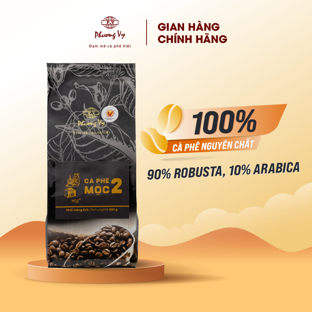 Cà Phê Rang Xay Mộc 2 500g với 100% Cà Phê Nguyên Chất, Phương Vy Coffee