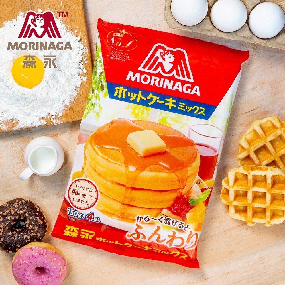 Bột làm bánh Pancake, bột Morinaga 600G Nhật Bản cho bé ăn dặm
