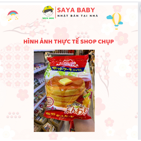 Bột làm bánh Pancake, bột Morinaga 600G Nhật Bản cho bé ăn dặm