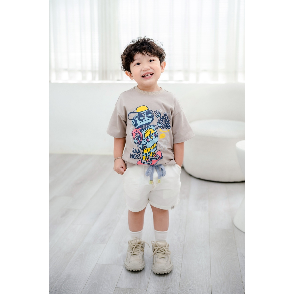 Quần short bé trai, quần short kaki cho bé trai kiểu dáng basic từ 1-7 tuổi Baa Baby - B-BT-QU04N-08