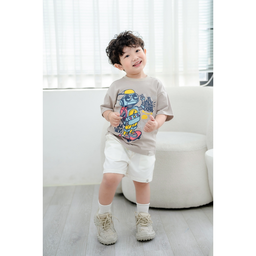 Quần short bé trai, quần short kaki cho bé trai kiểu dáng basic từ 1-7 tuổi Baa Baby - B-BT-QU04N-08