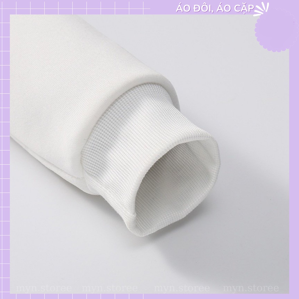 Áo Hoodie Đôi Nam Nữ Tình Yêu, Bạn Thân Hoạt Hình Dễ Thương Chất Nỉ Bông Cao Cấp Form Rộng