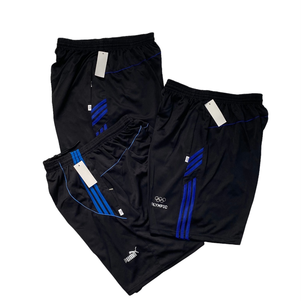 Quần đùi nam thể thao 3 sọc chất poly co giãn vận động thoải mái - TN Clothes