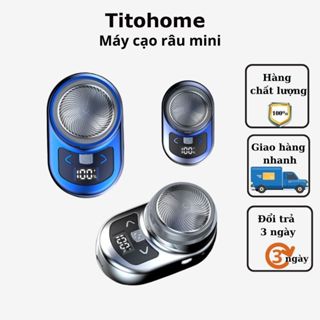 Máy Cạo Râu Mini 3 Lưỡi Kép Tự Mài Chống Thấm Nước Sạc USB Siêu Nhanh