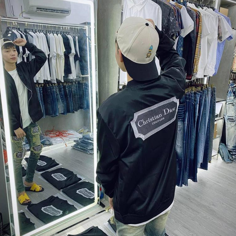 Áo Khoác , Áo Khoác Bomber Christann Di.or Logo Thêu Lưng Cực Nét 2023