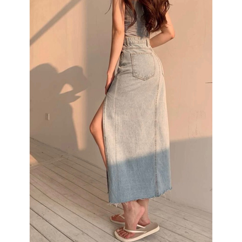 Chân váy Jean dáng dài