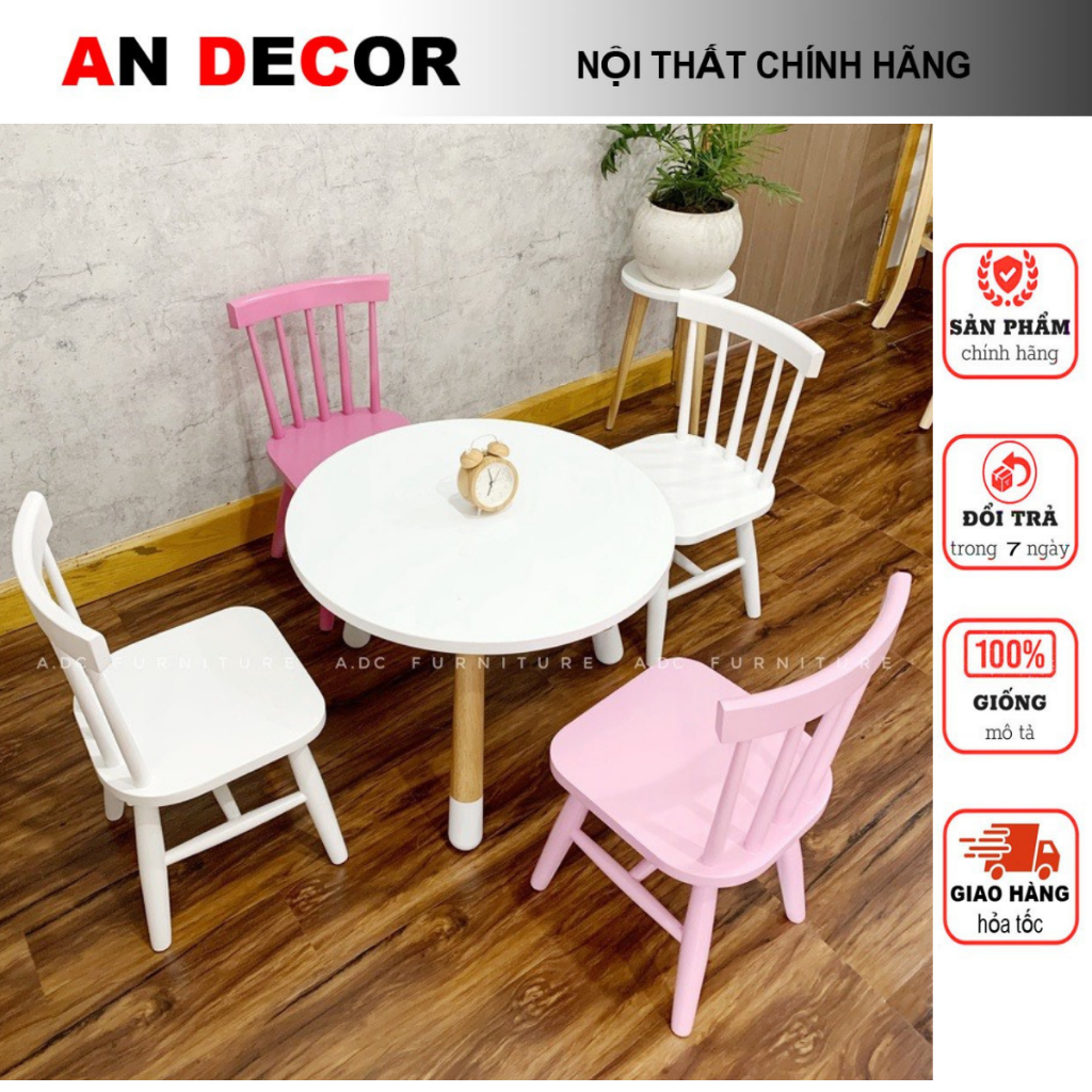 Bàn học - Bàn ăn cho bé, gỗ cao cấp nhập khẩu chống ẩm mốc