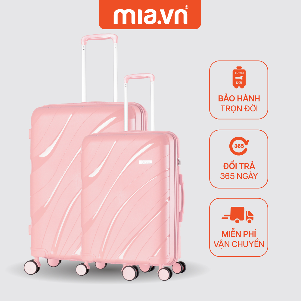 Combo 2 Vali Kéo Mia.vn Du Lịch Larita LINA OC22004, đẩy đủ 3 size 20/24/28 icnh