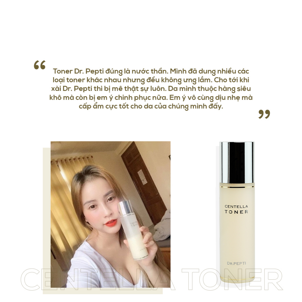 Nước Hoa Hồng Dưỡng Da Căng Bóng Dr.Pepti Centella Toner 180ml