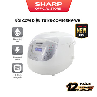 Nồi cơm điện tử Sharp KS-COM195HV-WH 1.8L [12 Chức năng nấu] - Bảo hành 12 tháng