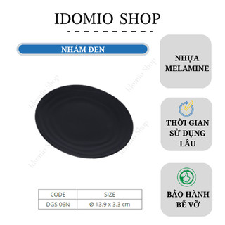Combo 30 Dĩa Nhựa Gân Cạn Nhám Đen