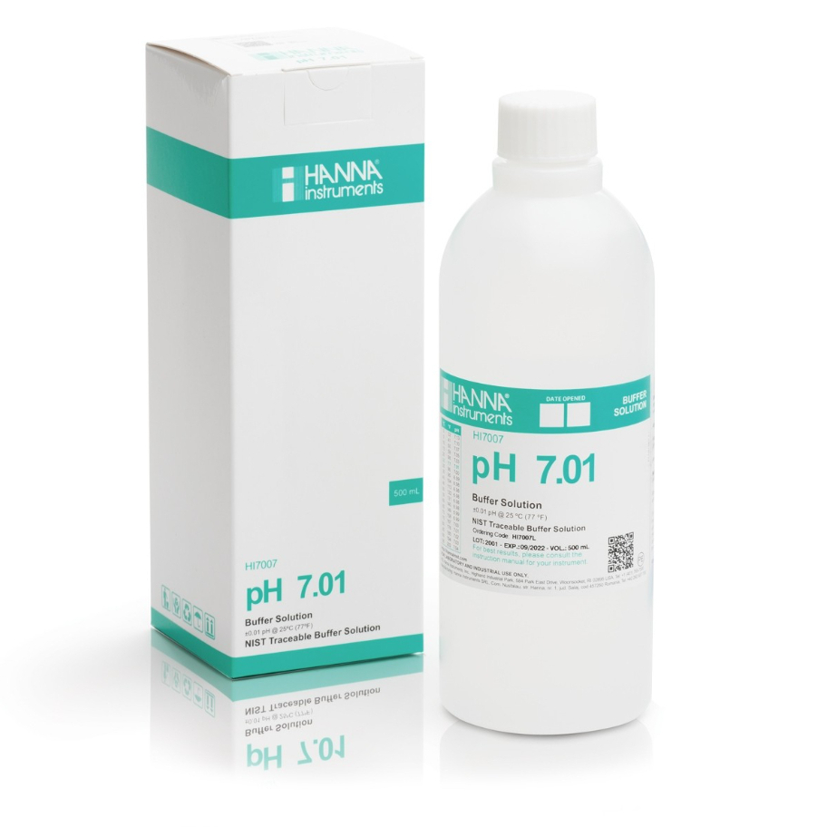 Dung Dịch Hiệu Chuẩn pH 7.01, Chai 500mL HI7007L Hanna Instruments