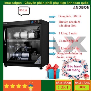 Tủ chống ẩm andbon ad-80hs, 80 lít + quà tặng