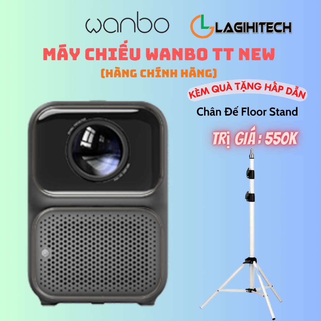 Máy chiếu Wanbo TT Model Tích hợp HĐH Linux 1G+8G Full HD 1080p, Tự Động Lấy Nét - Hàng Chính Hãng - Bảo Hành 12 Tháng