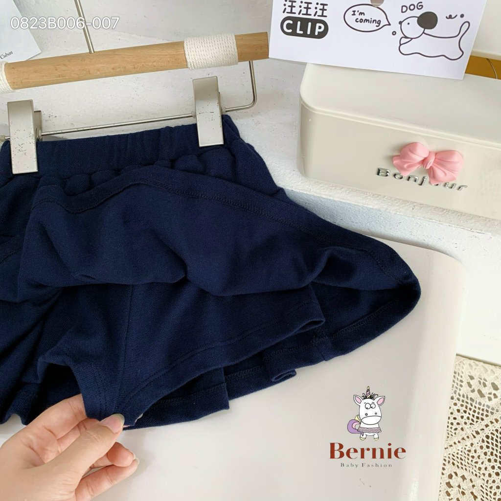 Bộ áo polo đồng phục BERNIE phong cách Hàn Quốc cho bé trai bé gái đi chơi đi học BE107