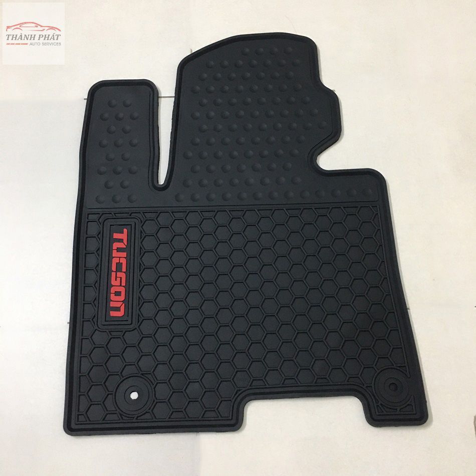 Thảm Sàn, Thảm Lót Sàn 3D Họa Tiết Tổ Ong Xe Hyundai Tucson 2022-2023  Loại 1 Chữ Đỏ