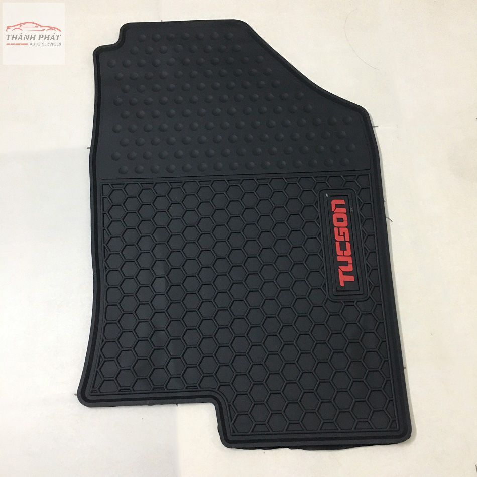 Thảm Sàn, Thảm Lót Sàn 3D Họa Tiết Tổ Ong Xe Hyundai Tucson 2022-2023  Loại 1 Chữ Đỏ