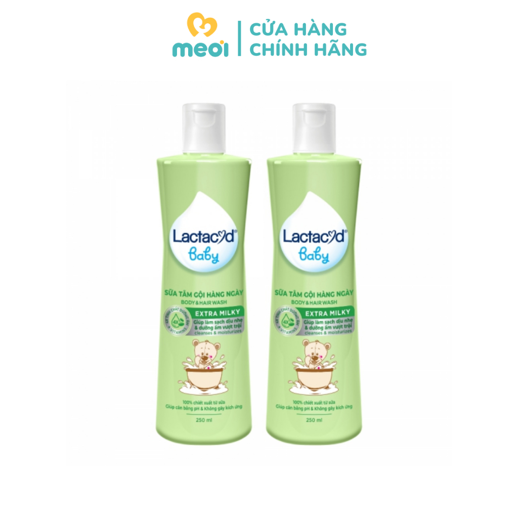 Sữa tắm gội Lactacyd Milky cho trẻ từ sơ sinh 250ml 500ml