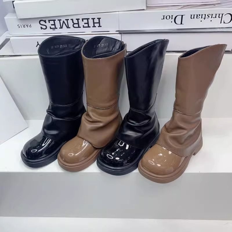 Boot cao cổ da mềm mẫu mới cho bé gái