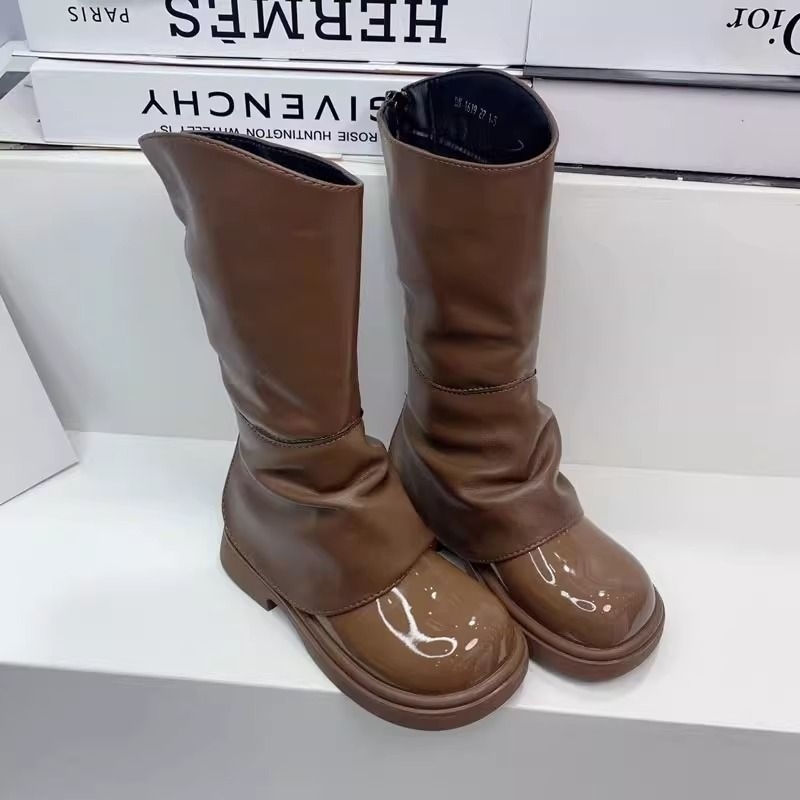 Boot cao cổ da mềm mẫu mới cho bé gái