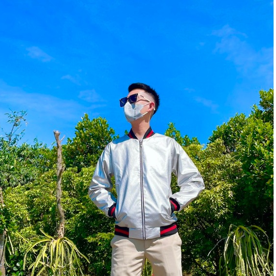 Áo khoác nam boy phố, Áo Bomber GC full Da Bạc và Đen