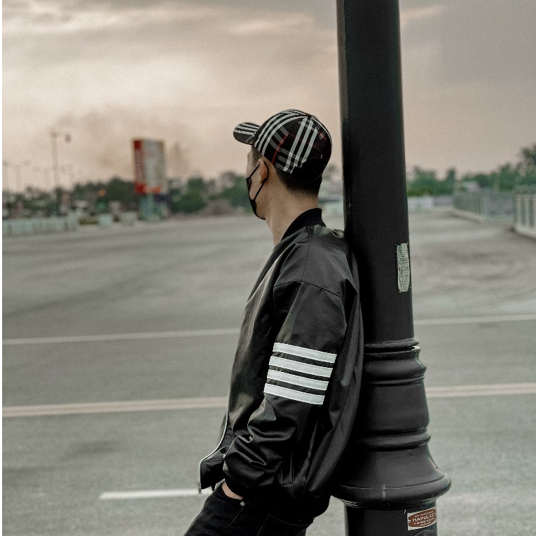 Áo khoác nam boy phố Da Thome Jacket May 4 sọc trắng