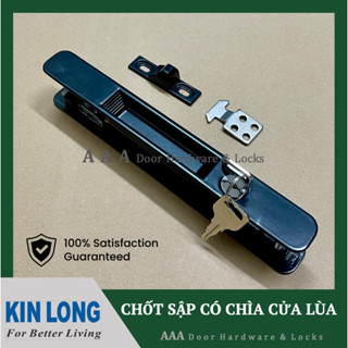   Chính hãng  Chốt Sập 2 mặt KinLong CÓ CHÌA Cửa lùa nhôm Xingfa  Khoá sập cửa lùa  