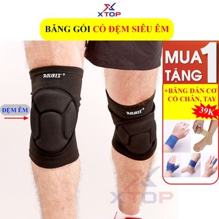 Bó gối thể thao có đệm chống chầy xước, Bảo vệ đầu gối nhập khẩu chính hãng Aolikes 0217 ( 2 chiếc )
