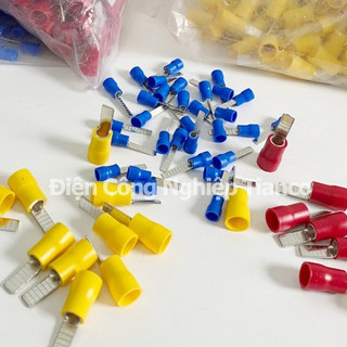 Đầu cos pin đặc dẹp dbv dùng cho dây 0,5 - 8mm túi 100c