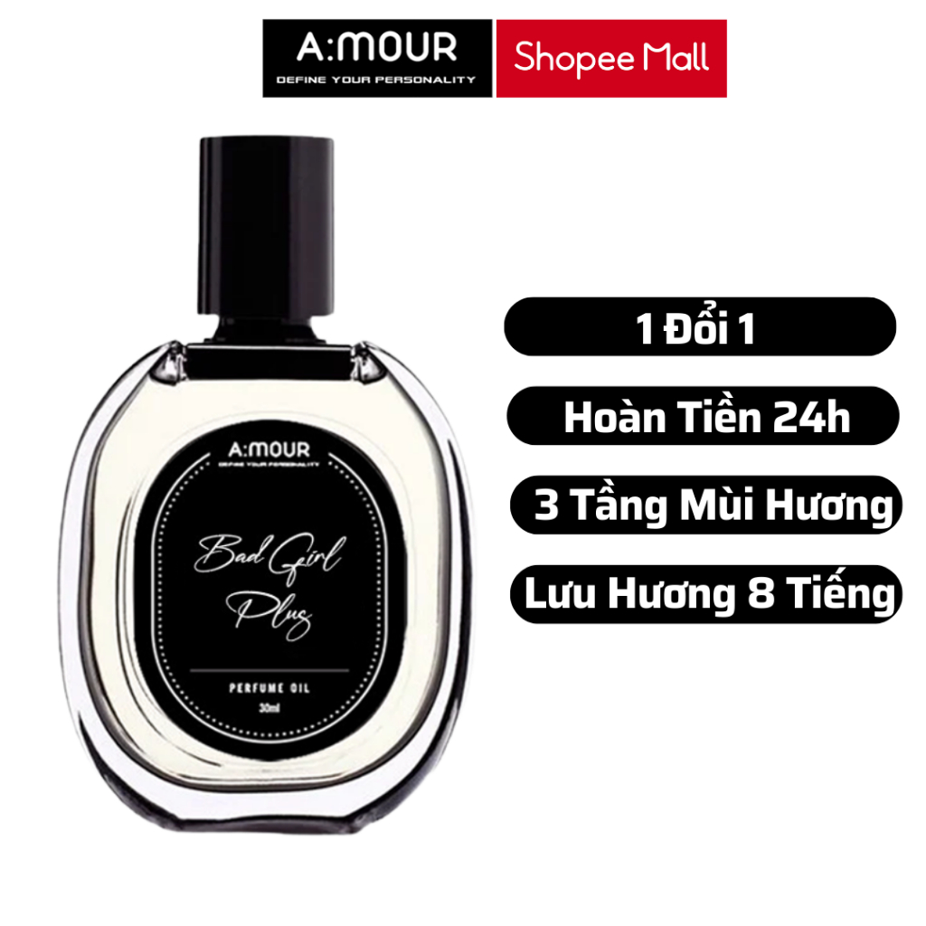 Tinh Dầu Nước Hoa Nữ Bad Girl Plus Nguyên Liệu Nhập Pháp Hương Thơm Quyến Rũ, Ngọt Ngào 30Ml - Dạng Xịt
